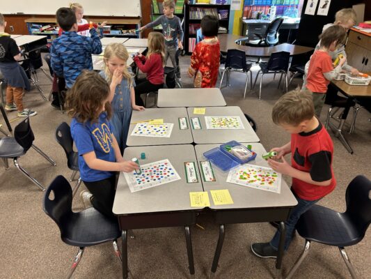 Mrs. Benson's class celebrating chinese new year