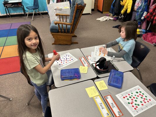 Mrs. Benson's class celebrating chinese new year