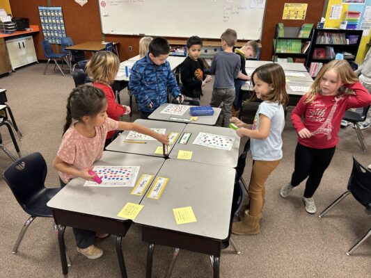 Mrs. Benson's class celebrating chinese new year